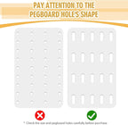 Kathfly 30pcs Pegboard Accessories 10 Clips 20 Hooks, Peg Board Accessory Kit for Wall Organizer Compatible with IKEA Skadis 