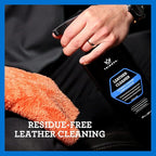 TriNova Leather Cleaner for Couch, Car Interior, Bags, Jackets, Saddles. Safe for use in Home or Car, Microfiber Included 18o