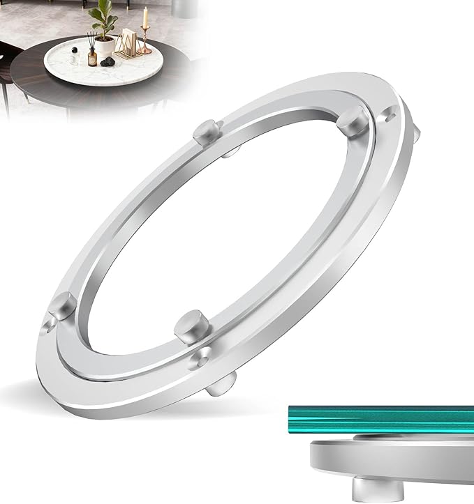 Heavy Duty Lazy Susan Turntable Bearing 8 Inch, 500lbs Capacity Rotating Swivel Plate for Round Table, Heavy Duty Swivel Base
