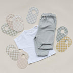 3 Sprouts Baby Closet Dividers 8-Piece Set Newborn to 2T - Double-Sided Organizer for Nursery Clothing Storage - Checkerboard