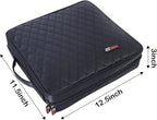 CCidea 200 Capacity CD/DVD Case Holder Portable Wallet Disc Storage Binder Nylon CD Bag for Car, Home, Travel Carrying Protector Organizer (200-Black)