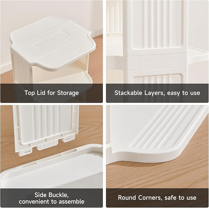 Small Shoe Rack, 5 Tier Plastic Vertical Shoe Rack for Small and Narrow Spaces, Free Standing Shoe Organizer for Closet, Entr