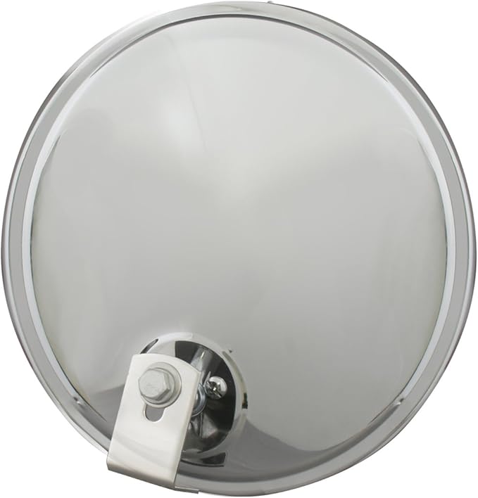 GG Grand General 33251 Stainless Steel 8” Convex Blind Spot Mirror with Offset Mount for Trucks, Buses, Utility Vehicles and More (Pack of 2)