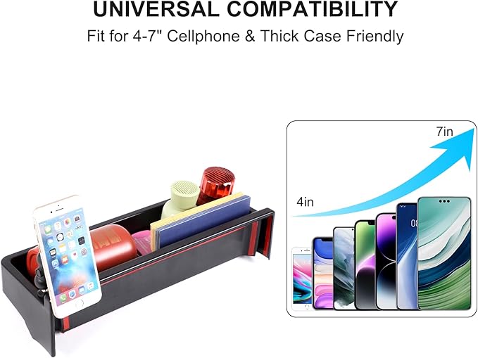 for Hummer EV Accessories Phone Holder Mount Dashboard Organizer Storage,Magnetic 360 Degree Rotatable Center Console Phone Mount Stand Dash Insert Box for Hummer EV SUV Pickup 2022-2025 2026 (F)