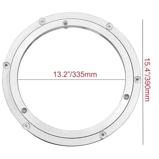Aluminium Alloy Turntable Bearing, Heavy Duty Swivel Turntable Lazy Susan Rotating Bearing Turntable Round Dining Table Smoot