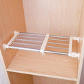 Hershii Closet Tension Shelf & Rod Expandable, Adjustable Storage Rack Metal Organizer DIY Divider Separator for Cabinet Ward