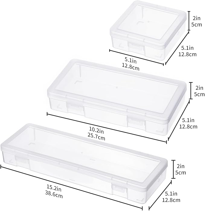 novelinks Plastic Clear Storage Containers for Organizing, Craft Storage Organizers and Stackable Storage Bins with Lids for 