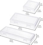 novelinks Plastic Clear Storage Containers for Organizing, Craft Storage Organizers and Stackable Storage Bins with Lids for 