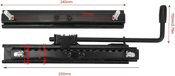 Seat Slide Rails Double Locking Seat Slider 2pcs Seat Slider Track Strong Strength Seat Sliding Fit for Go Kart Four Wheel Off Road Utv
