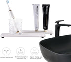 NiuYichee 2 Pcs Water Absorbing Stone Trays, Kitchen/Bathroom Sink Soap Dish, Diatomite Tray Used for Hand Soap & Cosmetic Bo