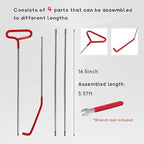 Car Long Reach Tool, 67" Multi-Function Automotive Emergency Tool, Portable Long Pin Puller Hook Kit with Adjustable Length f