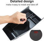 BestEvMod Lower Center Console Organizer Tray Storage Box Interior Accessories with Rubber Black Trim Compatible with Hyundai Ioniq 5 2022 2023 2024 Accessories NOT fit 2025