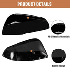 Moonlinks Compatible with Toyota RAV4 2019 2020 2021 2022 2023 2024 Left Side Mirror Cover Replacement, Glossy Black Exterior Left Driver Side Door Rearview Mirror Cap Trim for RAV4 LH