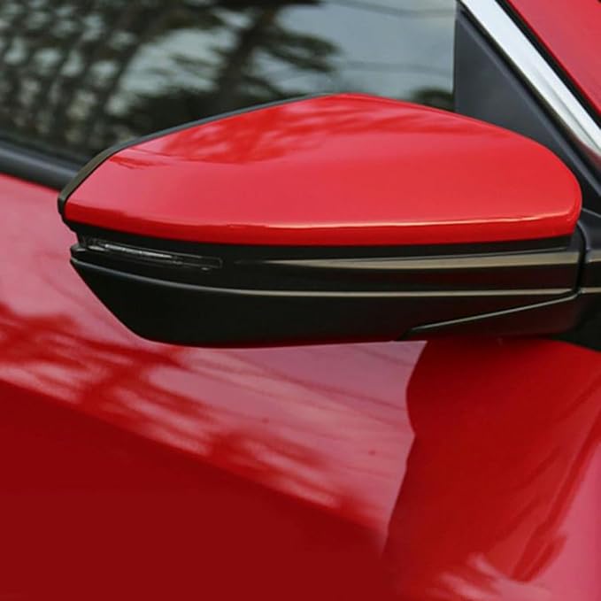 1 Pair Red Mirror Cap Cover For Honda Civic 2016 2017 2018 2019 2020 2021 Rearview Mirror Cap Replacement (Red Pair)