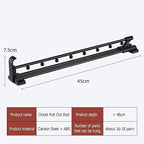 Wardrobe Clothes Hanger Rail - Heavy Duty Retractable Closet Pull Out Rod, 25-45Cm Pull-Out Clothes Rail, Extendable Wardrobe