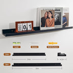 NEXHOME PRO Floating Shelves for Wall Set of 2,36 Inches Picture Ledge Shelf, Kids Bookshelf Wall Mounted for Living Room Bed
