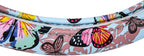 CAR-GRAND Pretty Colorful Butterfly Steering Wheel Cover, Universal 14.5-15 Inch Anti-Slip Leather Car Wheel Protector for Wo