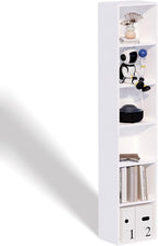 6 Cube Storage Organizer,Wooden 6-Tier Open Shelf Bookshelf,Versatile Storage Cubes for Living Room，Bedroom,Home Office, (Whi