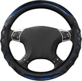Yourkar Car Steering Wheel Cover, 15 Inch Leather Round Comfy Grip Steering Wheel Protector, Anti-Slip Steering Wheel Cover w