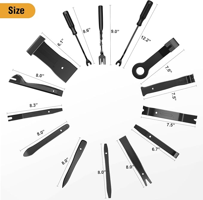 GOOACC 238Pcs Trim Removal Tool, Auto Push Pin Bumper Retainer Clip Set Fastener Terminal Remover Tool Adhesive Cable Clips K