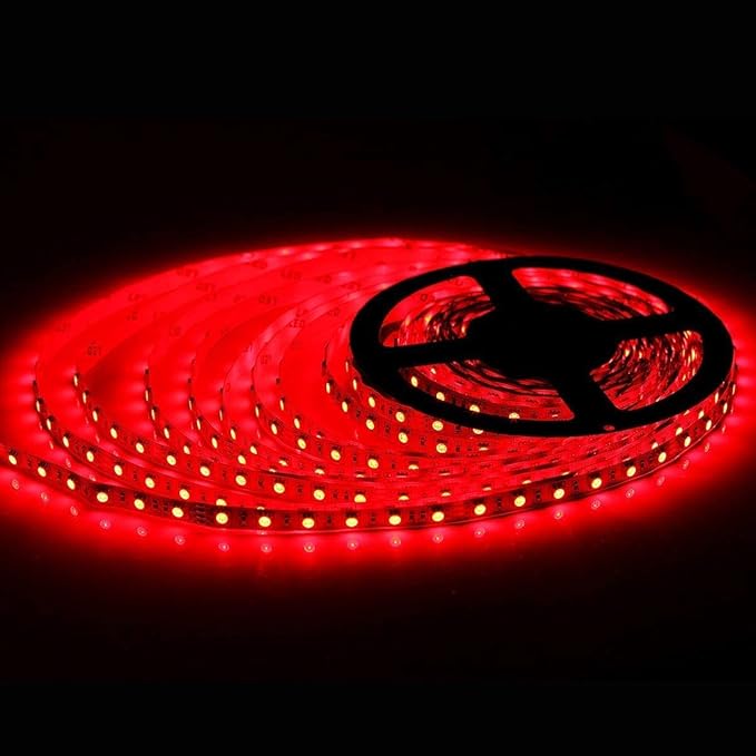 SUPERNIGHT 32.8 FT RGB LED Light Strip, 10M 600leds Multi-Color DC 24V Rope Lighting Non-Waterproof Decorate Bedroom TV Backlighting Car Party (Only Light Strip)