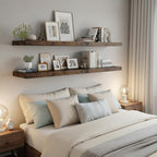 Vivelove 12" Deep Floating Shelves for Wall 55" Long, Wall Shelves for Living Room Bedroom Bathroom Kitchen Laundry Room, Far