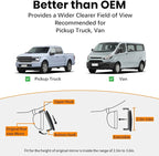 Rear View Mirror, Chrome Anti-glare Panoramic Rear Mirrors Universal 16 Inch Convex Interior Clip on Extra Big Wide Angle Rearview Mirror Extender to Reduce Blind Spot for Pickup Truck Van