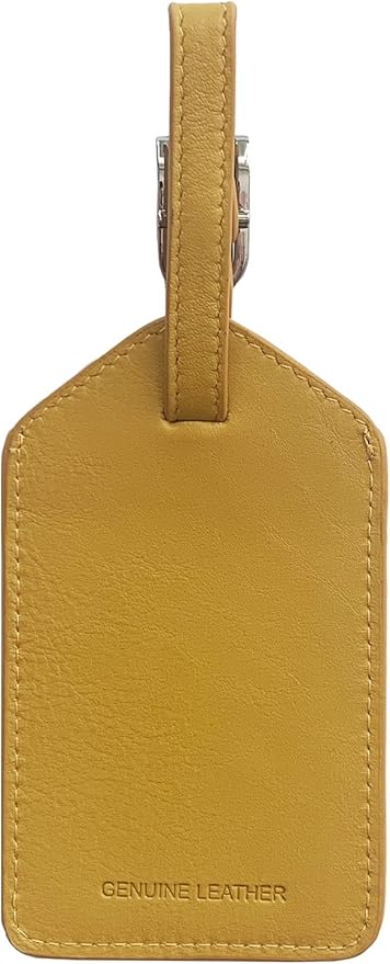 Personalized Monogrammed Leather Luggage Tags - 2 Pack