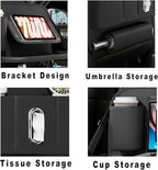 Car Seat Organizers,Multi-functional Back Seat Protectors, Storage Pouches, Child kicking prevention and Tray Holders (for Cars, Kids, Seat Back and Rear Seats) (Black, 2 Pcs)