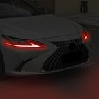 TOMALL 2 Pair Headlight Daytime Running Light Rearview Mirror Light Vinyl Films Smoke Tint Compatible with Lexus 2018-2020 Light Transmission Tint Wrap Exterior Sticker Decorations Trim (Red)
