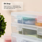 novelinks Plastic Clear Storage Containers for Organizing, Craft Storage Organizers and Stackable Storage Bins with Lids for 