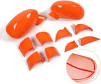 Voodonala for Challenger Rearview Mirror Cover Decoration Trim for 2009-2022 Dodge Challenger, ASB Orange, 10pcs
