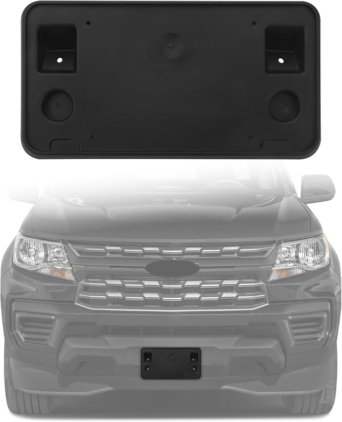 Front License Plate Frame Compatible with Chevrolet Colorado 2021 2022, Bumper License Frame Holder Mounting Bracket, Replace