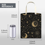 Car Trash Can, Cute Car Trash Bag, Hanging Car Organizer and Storage Bag, Trash Bin for Car Accessories, Vehicle, Travelling, Camping Golden Moon Star