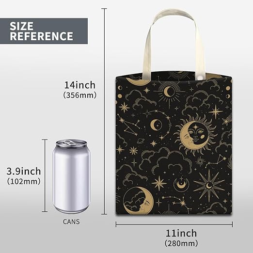 Car Trash Can, Cute Car Trash Bag, Hanging Car Organizer and Storage Bag, Trash Bin for Car Accessories, Vehicle, Travelling, Camping Golden Moon Star