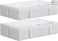 TYEERS Under Bed Storage Containers, Durable Fabric, Washable, Collapsible, Under Bed Storage Bins for Clothes, Blankets, She