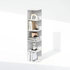 Furinno Reed Corner Shelf, 5-Tier Corner Bookshelf, Book Shelf, Corner Shelves, Storage Rack, for Organization and Storage, H