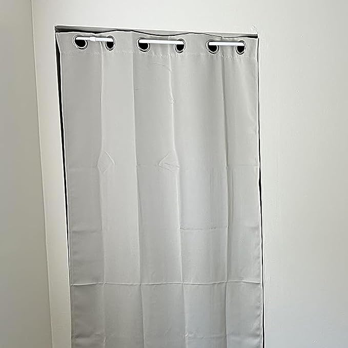 4Pcs Spring Tension Curtain Rod 28-48 Inches Adjustable Shower Curtain, Shower Rods for Bathroom, Kitchen, Window, Closet, Wh