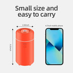 100ML Car Essential Oil Diffuser, Mini Air Humidifier with 7-LED Color Changing, Suitable for Car (Orange)