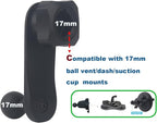 Aluminium 17mm/0.67" Ball Mount Extension Arm, Solid 17mm Vent Clip Ball Extender Female to Male for Car Vent Phone Holder - Metal Made (2.87" Short Arm)