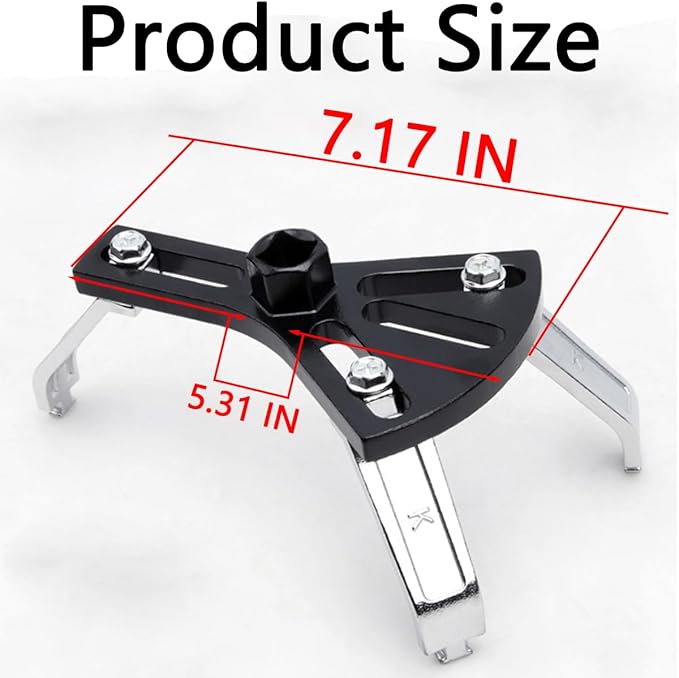 Osilly Car Fuel Pump Removal Tool, Adjustable Fuel Lid Tank Cover Collar Ring Spanner, Auto Fuel Pump Lock Ring Removal and R