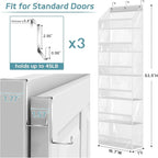 AOODA Clear Over the Door Hat Racks for Baseball Caps, Large Holds up to 72 Caps Hat Storage Organizer for Closet Wall, Deep 
