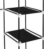 lapday 59 inches Portable Closet Wardrobe, Non-Woven Fabric Closet Storage Organizer with Hanging Rods &12 Storage Shelves, Q
