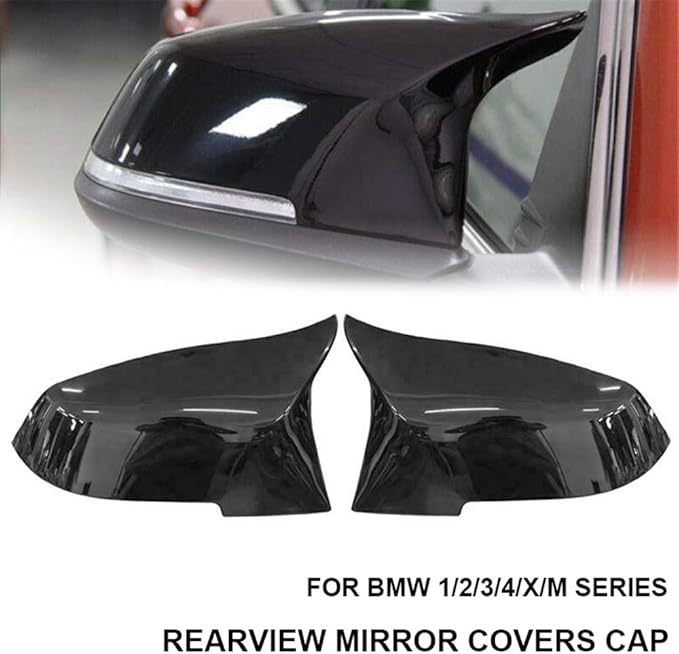 Black Rearview Mirror Cover Cap Compatible with BMW 228i 435i 116i 118i 120i 125i 130i 218i 220i 320i 328i 330i 335i 420i 428i 435i F21 F30 F31 F32 F33 F36