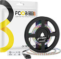 WS2812B RGB LED Strip 6.56ft 5V Individually Addressable 5mm Ultra Thin 2020SMD Dream Color Smart RGB 160LEDs/m 320ICs Flexible Tape Light for Car TV Backlighting (No Power/Controller)