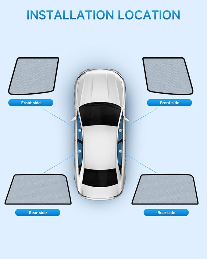 Car Window Shades for Toyota-RAV4(2019-2025),4 Pack Car Window Cover for Baby Sun Shade Blocker Breathable Mesh,Reduce UV Rays & Heat Insulation Privacy Protection for Camping, Travel, Sleep