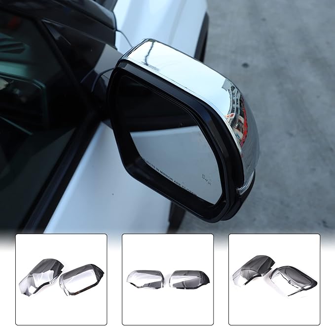 Car Door Rear View Mirror Cap Trim Cover Compatible with Toyota Tundra/Sequoia 2022-2025 Outside Side Rearview Mirror Protector Decoration ABS Accessories, Only Fit With Turn Signal Lights Version
