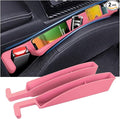 2PCS New Car Seat Gap Filler with 2 Storage Areas,Stylish Car Seat Gap Storage for Stabilizing Phone,Keys Wallet,Universal Car Seat Gap Filler Organizer (Carbon Pink)