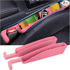 2PCS New Car Seat Gap Filler with 2 Storage Areas,Stylish Car Seat Gap Storage for Stabilizing Phone,Keys Wallet,Universal Car Seat Gap Filler Organizer (Carbon Pink)