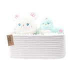 COMFY-HOMI 13" x 8.5" x 5.1" Storage Baskets for Organizing | Cotton Rope Woven Basket | Toy Storage Bin Box | Basket for She